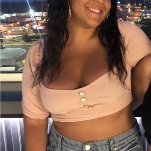 Get the Pearls Ribbed Crop Top